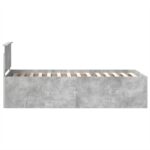 vidaXL Rám postele Betónová šedá 120 x 200 cm Kompozitné drevo – Obrázok 8