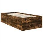 vidaXL Rám postele Dymová dub 90 x 190 cm Kompozitné drevo – Obrázok 5
