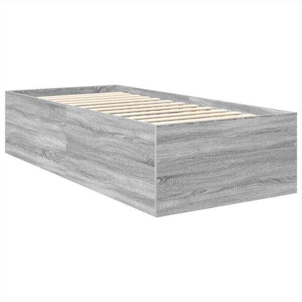 vidaXL Rám postele Sivý Sonoma 90 x 190 cm Kompozitné drevo – Obrázok 5
