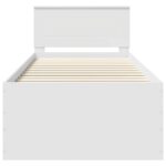 vidaXL Rám postele s čelnou doskou Biela 90 x 200 cm Kompozitné drevo – Obrázok 7