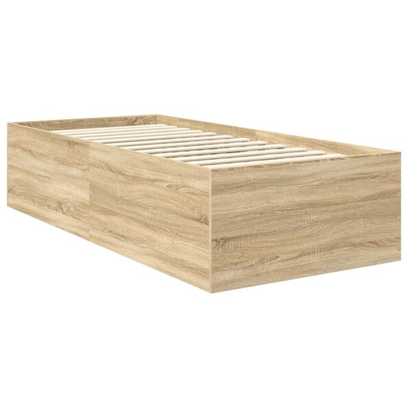 vidaXL Rám postele Sonoma dub 90 x 200 cm Kompozitné drevo – Obrázok 5