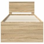 vidaXL Rám postele Sonoma dub 90 x 200 cm Kompozitné drevo – Obrázok 7