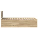 vidaXL Rám postele Sonoma dub 90 x 200 cm Kompozitné drevo – Obrázok 8