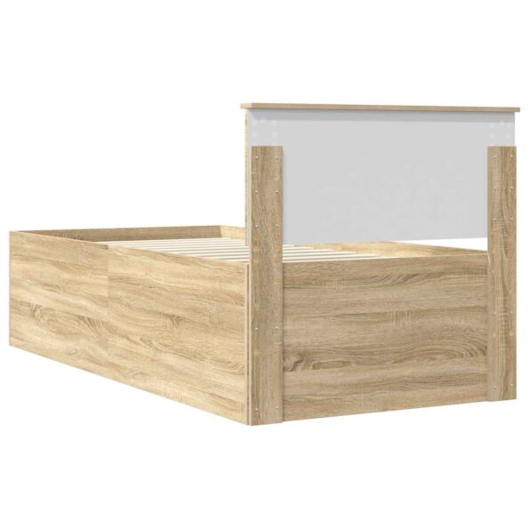 vidaXL Rám postele Sonoma dub 90 x 200 cm Kompozitné drevo – Obrázok 9