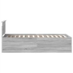 vidaXL Rám postele Sivý Sonoma 90 x 200 cm Kompozitné drevo – Obrázok 8