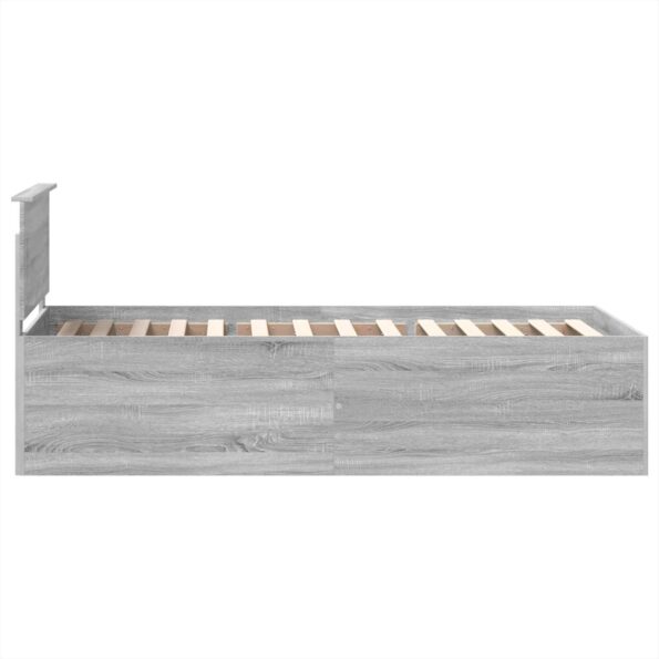 vidaXL Rám postele Sivý Sonoma 90 x 200 cm Kompozitné drevo – Obrázok 8