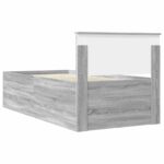 vidaXL Rám postele Sivý Sonoma 90 x 200 cm Kompozitné drevo – Obrázok 9