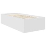 vidaXL Rám postele s čelnou doskou Biela 75 x 190 cm Kompozitné drevo – Obrázok 5