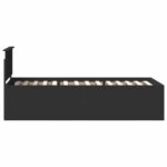 vidaXL Rám postele s čelnou doskou Čierna 75 x 190 cm Kompozitné drevo – Obrázok 8