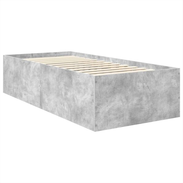 vidaXL Rám postele Betónová šedá 75 x 190 cm Kompozitné drevo – Obrázok 5