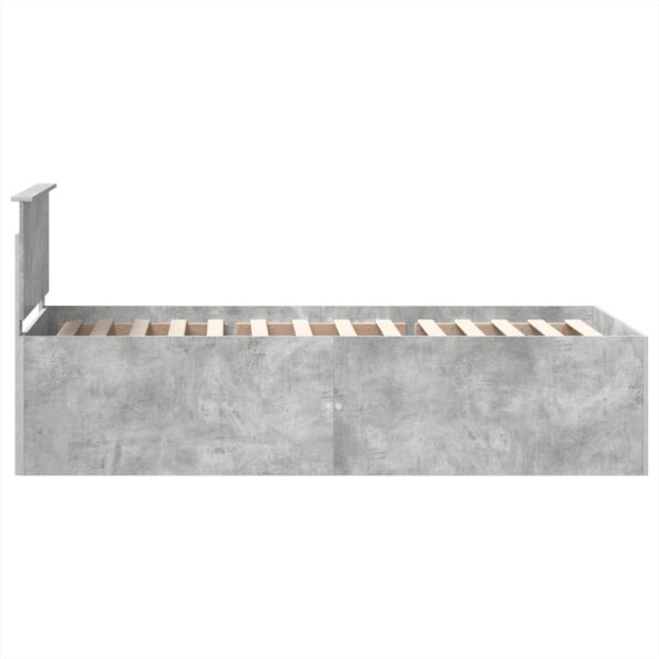 vidaXL Rám postele Betónová šedá 75 x 190 cm Kompozitné drevo – Obrázok 8