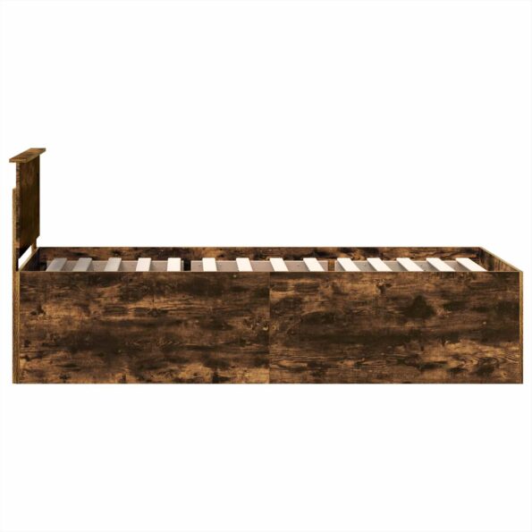 vidaXL Rám postele Dymová dub 75 x 190 cm Kompozitné drevo – Obrázok 8