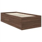vidaXL Rám postele Hnedý dub 75 x 190 cm Kompozitné drevo – Obrázok 5