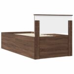 vidaXL Rám postele Hnedý dub 75 x 190 cm Kompozitné drevo – Obrázok 9