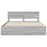 vidaXL Rám postele Sivý Sonoma 200 x 200 cm Kompozitné drevo – Obrázok 7