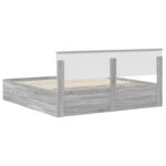 vidaXL Rám postele Sivý Sonoma 200 x 200 cm Kompozitné drevo – Obrázok 9