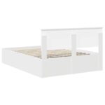 vidaXL Rám postele s čelnou doskou Biela 150 x 200 cm Kompozitné drevo – Obrázok 9