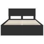 vidaXL Rám postele Čierna 150 x 200 cm Kompozitné drevo – Obrázok 7