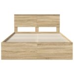 vidaXL Rám postele Sonoma dub 150 x 200 cm Kompozitné drevo – Obrázok 7