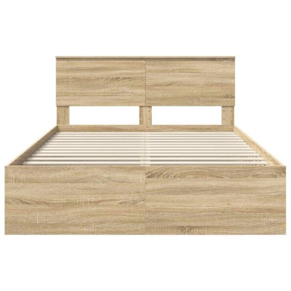 vidaXL Rám postele Sonoma dub 150 x 200 cm Kompozitné drevo – Obrázok 7