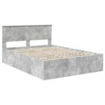 vidaXL Rám postele Betónová šedá 150 x 200 cm Kompozitné drevo – Obrázok 4