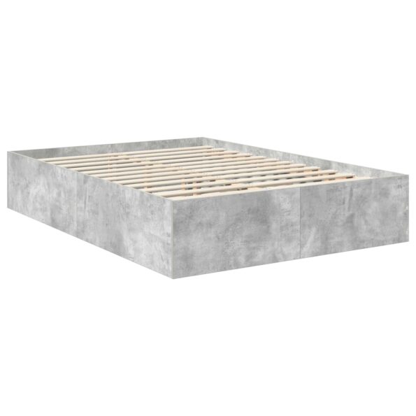 vidaXL Rám postele Betónová šedá 150 x 200 cm Kompozitné drevo – Obrázok 5