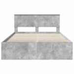 vidaXL Rám postele Betónová šedá 150 x 200 cm Kompozitné drevo – Obrázok 7
