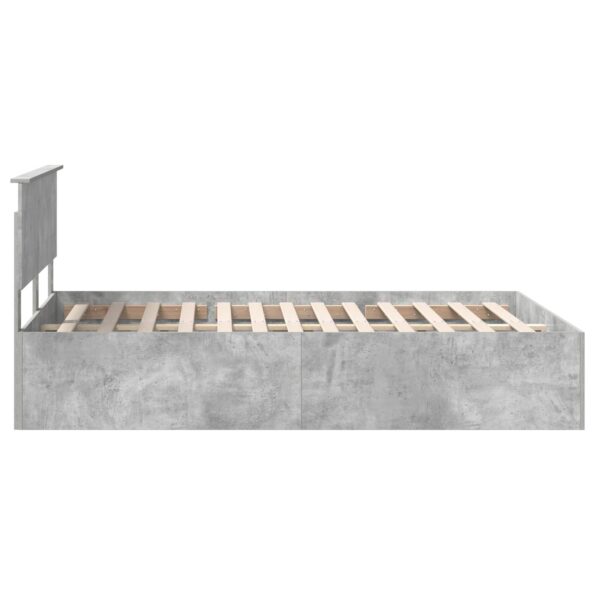 vidaXL Rám postele Betónová šedá 150 x 200 cm Kompozitné drevo – Obrázok 8