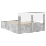 vidaXL Rám postele Betónová šedá 150 x 200 cm Kompozitné drevo – Obrázok 9