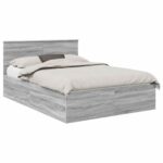 vidaXL Rám postele Sivý Sonoma 150 x 200 cm Kompozitné drevo – Obrázok 2