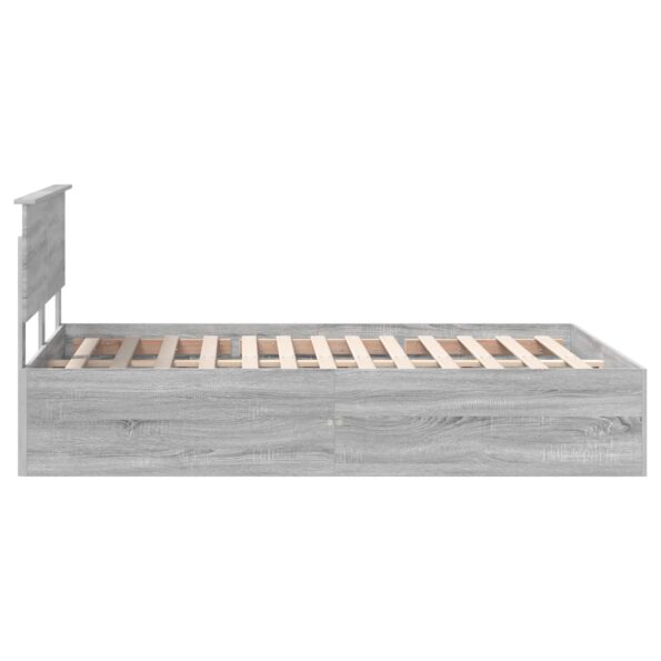 vidaXL Rám postele Sivý Sonoma 150 x 200 cm Kompozitné drevo – Obrázok 8