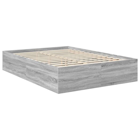 vidaXL Rám postele Sivý Sonoma 140 x 200 cm Kompozitné drevo – Obrázok 5