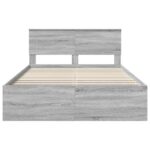 vidaXL Rám postele Sivý Sonoma 140 x 200 cm Kompozitné drevo – Obrázok 7