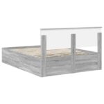 vidaXL Rám postele Sivý Sonoma 140 x 200 cm Kompozitné drevo – Obrázok 9