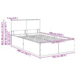 vidaXL Rám postele Čierna 120 x 190 cm Kompozitné drevo – Obrázok 13