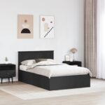 vidaXL Rám postele Čierna 120 x 190 cm Kompozitné drevo – Obrázok 3
