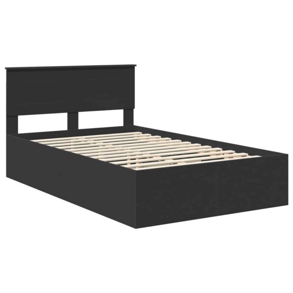 vidaXL Rám postele Čierna 120 x 190 cm Kompozitné drevo – Obrázok 4