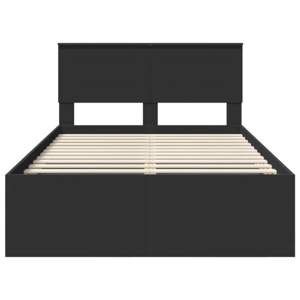 vidaXL Rám postele Čierna 120 x 190 cm Kompozitné drevo – Obrázok 7