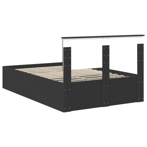 vidaXL Rám postele Čierna 120 x 190 cm Kompozitné drevo – Obrázok 9