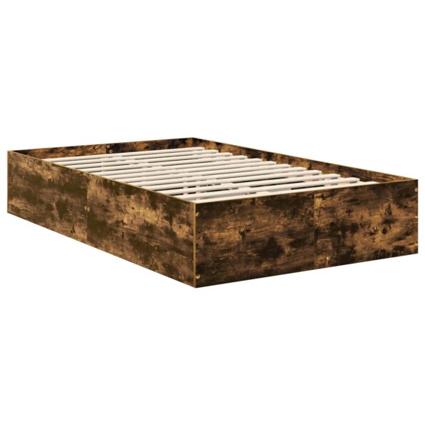 vidaXL Rám postele Dymová dub 120 x 190 cm Kompozitné drevo – Obrázok 5