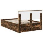 vidaXL Rám postele Dymová dub 120 x 190 cm Kompozitné drevo – Obrázok 9