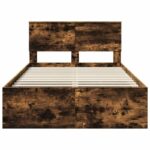 vidaXL Rám postele Dymová dub 120 x 200 cm Kompozitné drevo – Obrázok 7