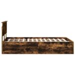 vidaXL Rám postele Dymová dub 120 x 200 cm Kompozitné drevo – Obrázok 8
