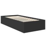 vidaXL Rám postele Čierna 100 x 200 cm Kompozitné drevo – Obrázok 5