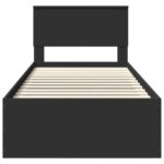 vidaXL Rám postele Čierna 100 x 200 cm Kompozitné drevo – Obrázok 7