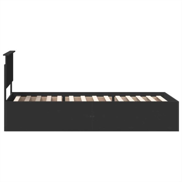 vidaXL Rám postele Čierna 100 x 200 cm Kompozitné drevo – Obrázok 8