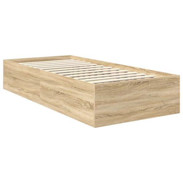 vidaXL Rám postele Sonoma dub 100 x 200 cm Kompozitné drevo – Obrázok 5