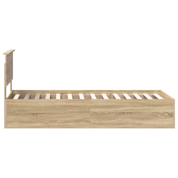 vidaXL Rám postele Sonoma dub 100 x 200 cm Kompozitné drevo – Obrázok 8