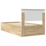 vidaXL Rám postele Sonoma dub 100 x 200 cm Kompozitné drevo – Obrázok 9