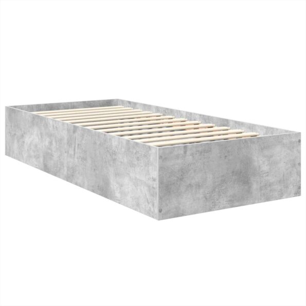 vidaXL Rám postele Betónová šedá 100 x 200 cm Kompozitné drevo – Obrázok 5